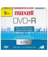 Maxell 638002 4.7GB 120-Minute DVD-Rs (5 pk) - $48.29 CAD