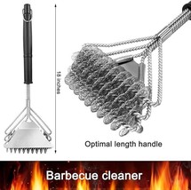 3in1 Grill Brush Net Cleaning Scraper BBQ Accessory for All Grills Perfect Gift - £20.88 GBP