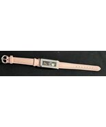 floating locket watch with pink leather strap - $3.99