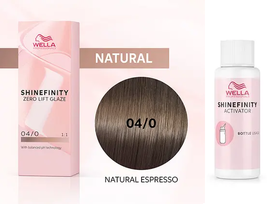 Wella Shinefinity Zero Lift Glaze 04/0 Medium Brown Natural (Natural Espresso) 
