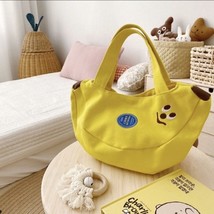 Xiuya Cute  Banana Canvas  Bag New Cute Literary Letters Fruit Handbag Fashion P - £52.94 GBP