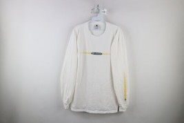 Vintage 90s Columbia Mens Size Large Spell Out Long Sleeve T-Shirt White Cotton - £35.16 GBP