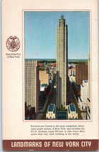 Aerial View Rockefeller Center Landmarks of New York City New York Postcard 1947 - £7.74 GBP