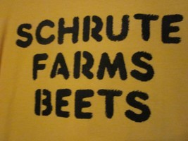 Schute Farms Beets From The Office Yellow Adult Size L Short Sleeve Tee - $19.99