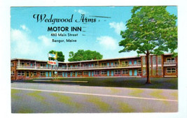 Wedgwood Arms Motor Inn Bangor Maine 1968 postcard - £4.66 GBP