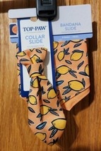 Top Paw Dog Collar Slide F&amp;T Lemon Tie Size Medium/Large  - £3.92 GBP