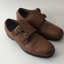 Deer Stags Mens Shoes Size 6 1/2 M Monk Strap Comfort Footwear Buckle Brown - £20.36 GBP