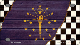 Indiana Racing Flag Novelty Mini Metal License Plate Tag - $14.95