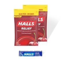 HALLS Relief Cherry Cough Drops, 2 Value Packs of 200 Drops (400 Total Drops) +  - £45.45 GBP