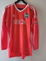 Adidas Mls Seattle Sounders Long Sleeve Coral Goalkeeper Jersey Size 10 - £26.81 GBP