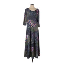 LBisse Large Long 3/4 Sleeve Dress NWOT Blue Multi Color - £18.88 GBP