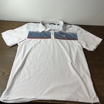 Travis Mathew Shirt Mens Large White Short Sleeve Polo - $18.38