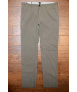 HUGO BOSS Hombre Fice Ajustado Algodón Elástico Verde Gris Casual Pantal... - $1,179.33 MXN