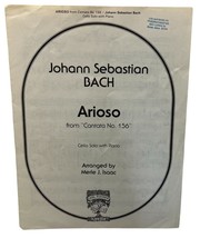 Arioso Cantata 156 Vintage Cello Piano Sheet Music Johann Sebastian Bach 1943 - £10.98 GBP
