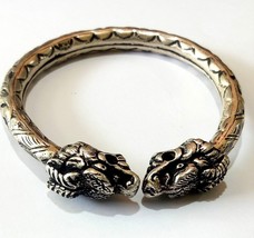 925 Vintage Silber Kunst Deko Drachen Armbänder Selten Sammlungen für Damen - $132.81