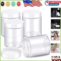 Durable 10 Oz Clear PET Plastic Jars with Leak-Proof Lids for Beauty Ess... - $26.56 CAD