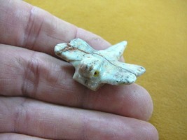 Y-DRAG-18) white DRAGONFLY fly figurine BUG carving SOAPSTONE PERU drago... - $8.59