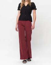 Judy Blue high waist dyed straight leg pant in Burgundy - $51.00