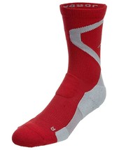 Jordan Mens Jumpan Crew Socks Color Red/Grey Size S - £17.54 GBP