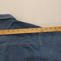 Bobbie Brooks BB159E Women's Blue Denim Floral Embroidered  Button Up Shirt Sz M image 6