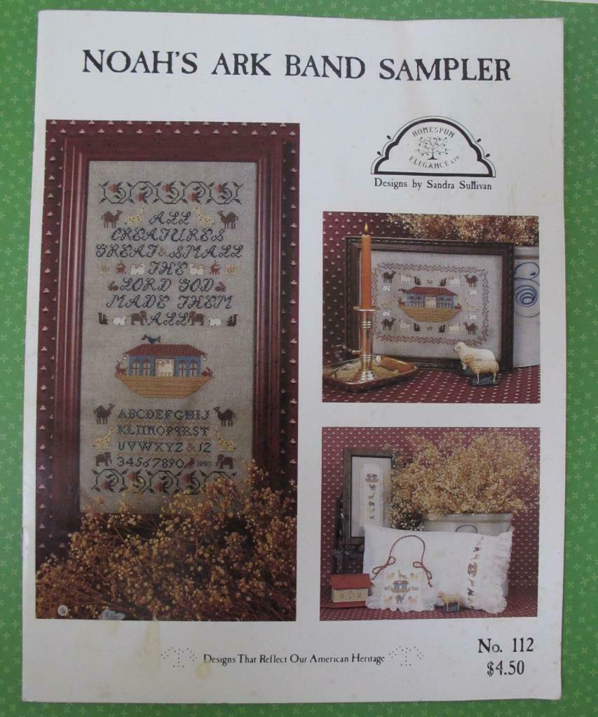 Noah's Ark Band Sampler Cross Stitch Pattern Sandra Sullivan No. 112 Pin Cushion - $3.99
