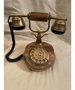 Vintage Onix Marble Rotary Telephone 18K Gold Plated Italy - Movie/Theat... - $89.47 CAD