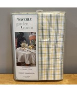 Waverly Garden Room Country Inn Green Yellow Check Fabric Tablecloth 70 ... - $33.93 CAD