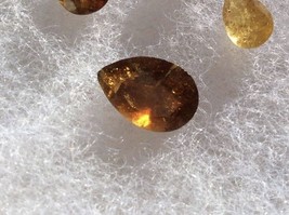 1.2Ct Faceted Golden Tourmaline- Pear - 8mm x 12mm - Gorgeous Genuine Gemstone - £12.30 GBP