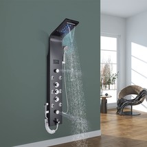 Onyzpily Tower Shower Panel Column LED Oil Rubbed Bronze Finish Stainless Steel  - £620.94 GBP