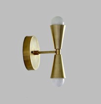 Pair of Wall Sconce Modern Brushed Brass Wall Decorative Working Lights - £66.49 GBP