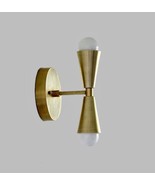 Pair of Wall Sconce Modern Brushed Brass Wall Decorative Working Lights - £65.92 GBP
