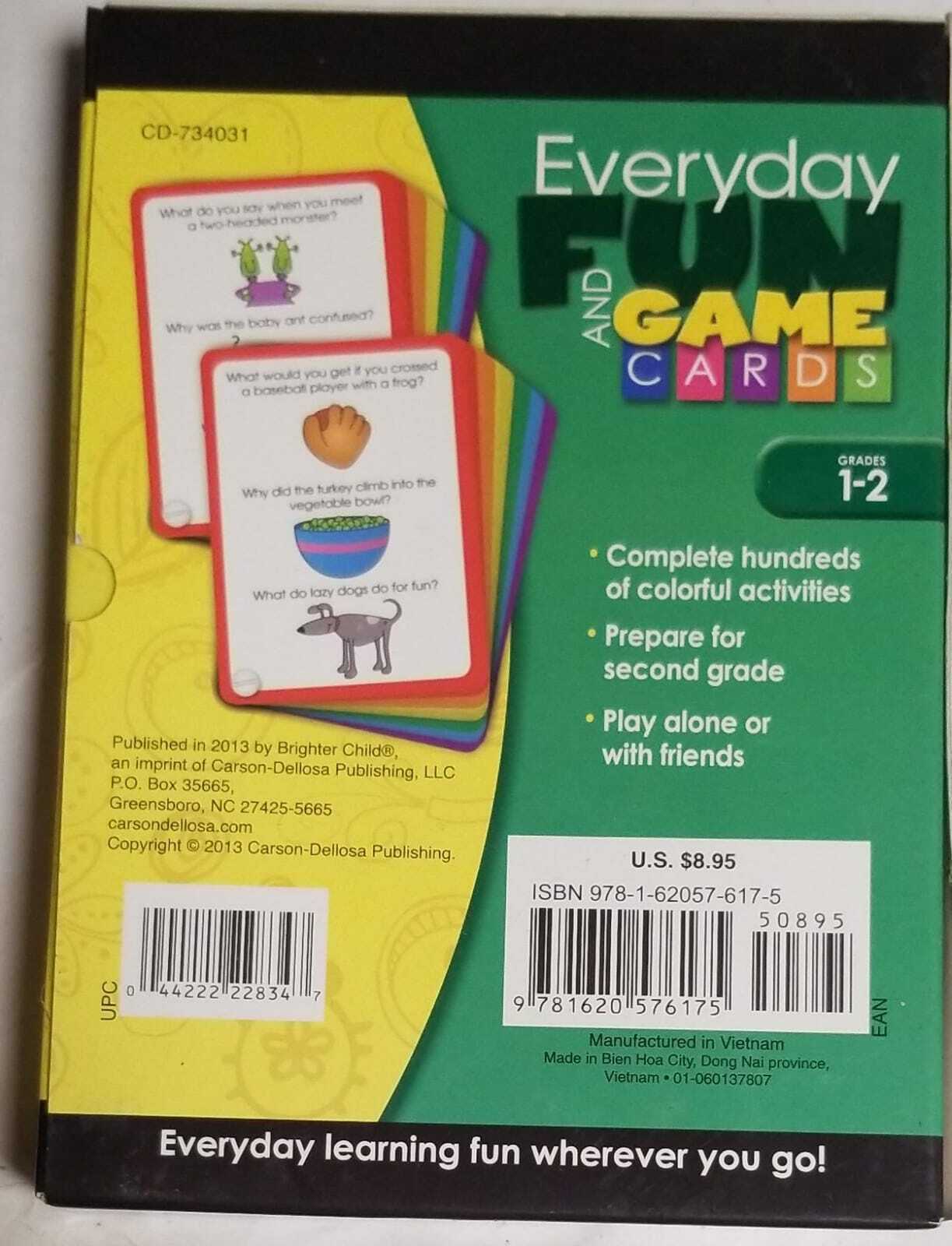 Everyday Fun and Game Cards Learning Cards, Grades 1 - 2 (LOC TUB L-53) Item image 2