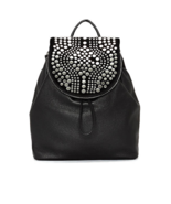 NEW VINCE CAMUTO BLACK STUDDED BACKPACK HANDBAG $268 - £127.42 GBP