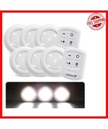 Floodlight LED Puck Light 6 Pack with Remote - Illuminate Any Space Effo... - $60.59 CAD