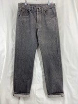 Vintage Levi’s 501 32x30 Button Fly WPL423 Men&#39;s Gray Denim Jeans Made in USA - £53.96 GBP