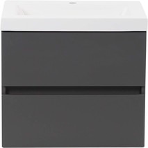 Innes Bathroom Vanity With Sink, 24 Inches, Cement, From Spring Mill Cabinets. - £399.79 GBP