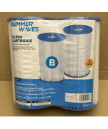 Summer Waves Type B Filter Cartridge, 2 Pack Pool Accessories. - £11.61 GBP