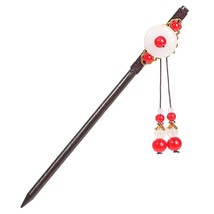 Women Girls Flowers Ebony Tassel Handmade Chopstick Hair Sticks Hair Accessories - £8.02 GBP