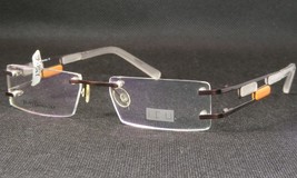 Icu By Top Look 8421 1 Brown Unique Rare Rimless Eyeglasses 51-17-135mm (Notes) - £64.95 GBP