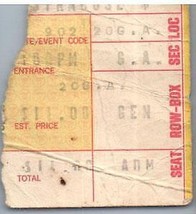 Starship Neu Riders Ticket Stumpf September 2 1975 Syracuse New York - £42.96 GBP