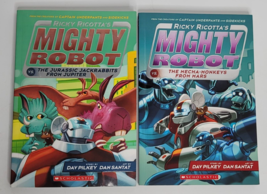 Ricky Ricotta&#39;s Mighty Robot Children Chapter Books Lot Dav Pilkey 4 5 - £4.71 GBP