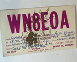 Vintage Ham Radio Card WN8EOA Detroit Michigan 1962 - £3.88 GBP
