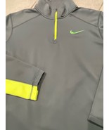 NIKE Pullover Mens Large Gray Neon Therma Fit 1/4 Zip Long Sleeve Shirt ... - €14,52 EUR