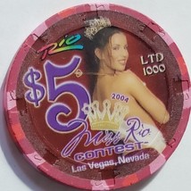 Miss Rio 2002 $5 Limited Edition 1000 casino chip Rio Casino Las Vegas - £11.70 GBP