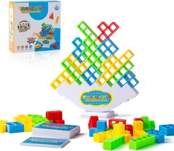 48 Pcs Tetra Tower Game Balance Stacking Blocks Board Games for Kids Adults Team - £18.49 GBP