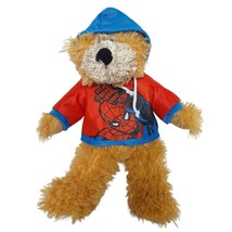 Marvel Comics Bear Wearing Spiderman Hoodie Plush Stuffed Animal 2011 13.5&quot; - £18.09 GBP