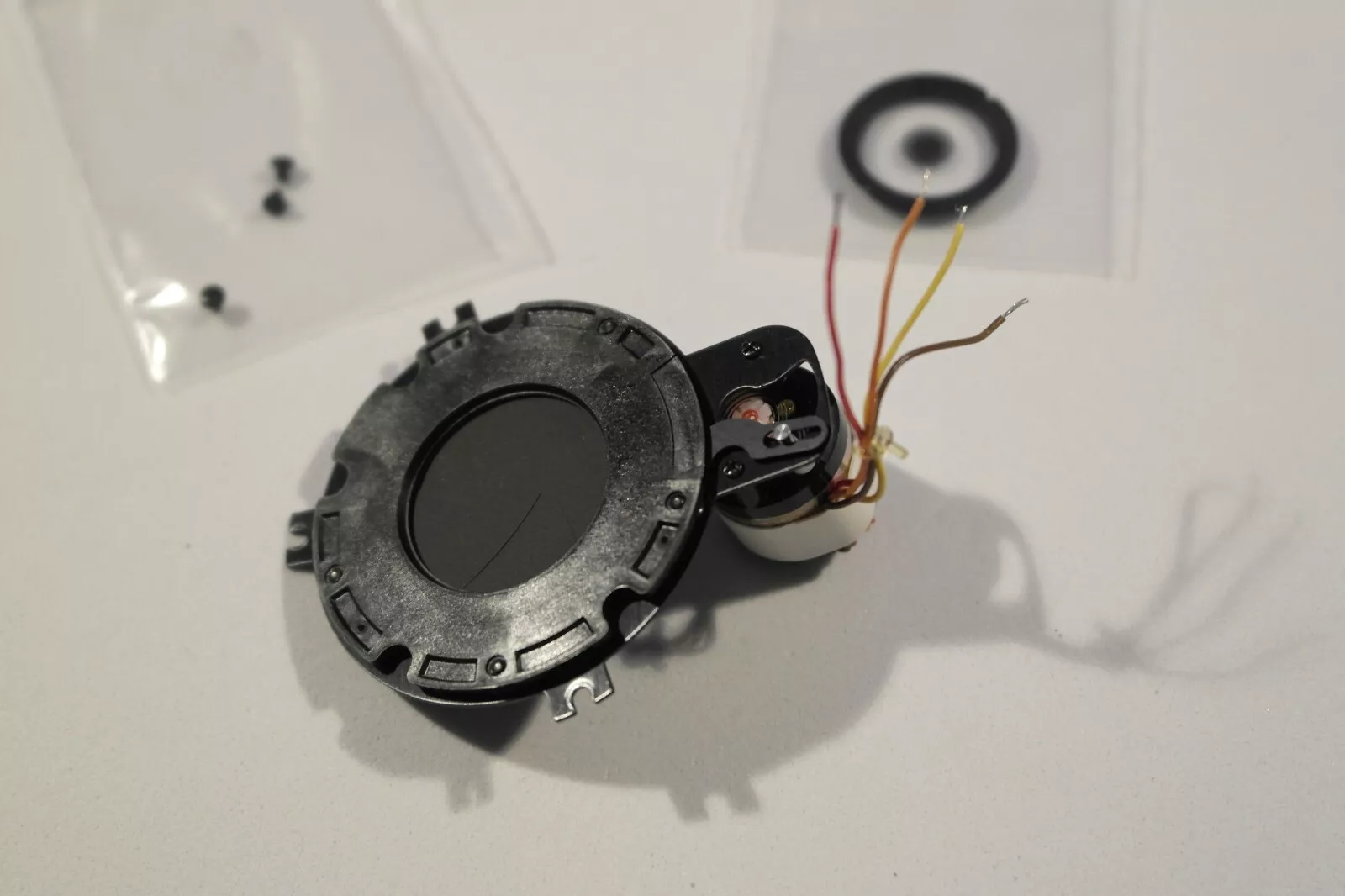Electronic iris diaphragm light sensor filter + motor 42mm Ø (out) 20mm Ø - $14.95