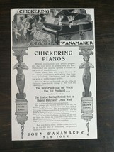 Vintage 1900 Chickering Pianos John Wanamaker New York Original Ad 1021 - £5.21 GBP