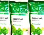 3 Calgon Take Me Away Calming Soak Epsom Salt Mint Green Tea Soothes Ach... - $42.99
