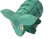 Artisan Made Hand Painted Wooden Armadillo Folk Art Signed - $14.24